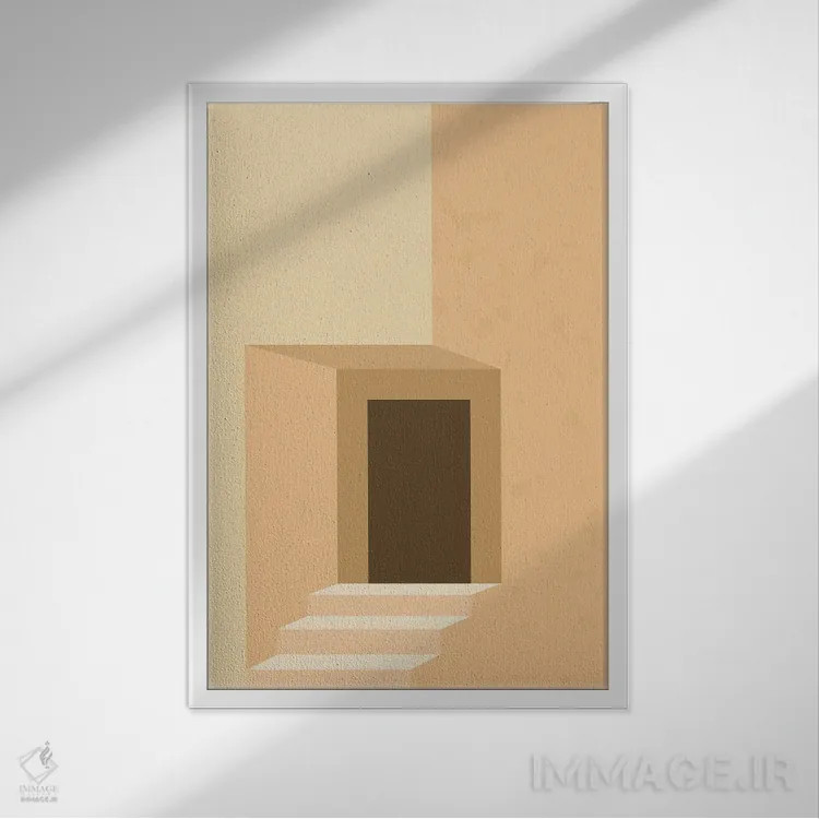 تابلو مینیمال طراحی معماری مینیمال ۳ اثر جی استنلی - نمای قابدار سفید