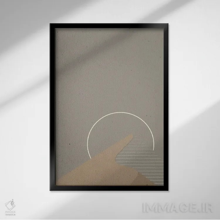 تابلو مینیمال حال و هوای مینیمال ۳ اثر جی استنلی - نمای قابدار مشکی