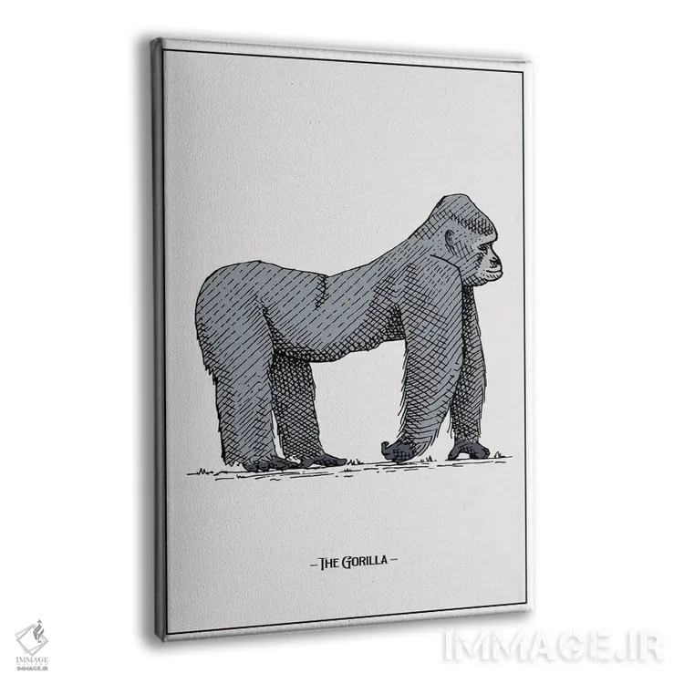 تابلو دکوراتیو گوریل اثر جی استنلی - نمای پرسپکتیو محصول