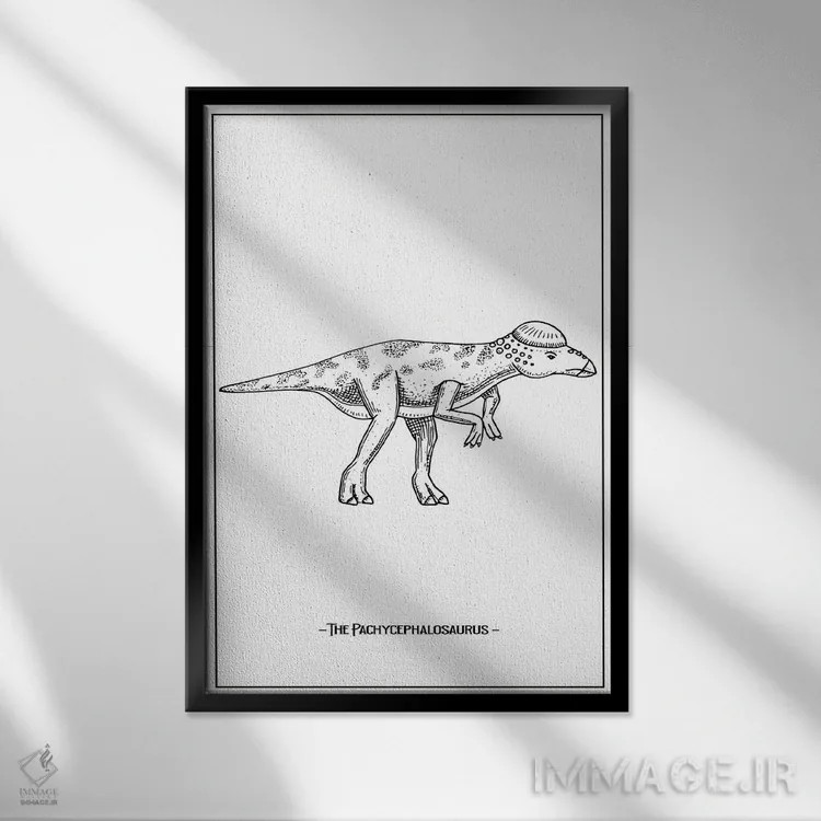 تابلو دکوراتیو پاکی سفالوسور اثر جی استنلی - نمای قابدار مشکی