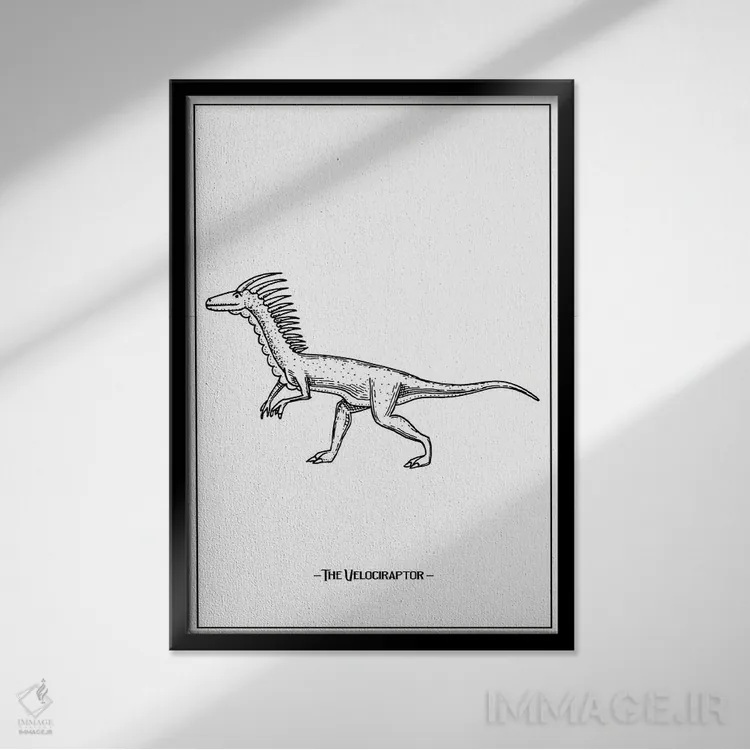 تابلو دکوراتیو ولو سی رپتور اثر جی استنلی - نمای قابدار مشکی