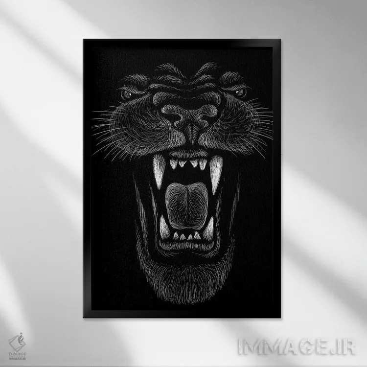 تابلو دکوراتیو از نزدیک و صمیمی اثر جی استنلی - نمای قابدار مشکی