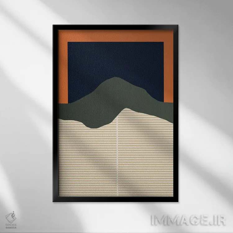تابلو انتزاعی الگوهای انتزاعی ۱ اثر جی استنلی - نمای قابدار مشکی