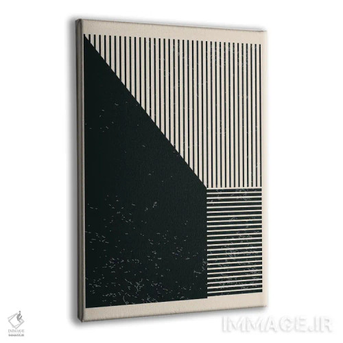 تابلو مینیمال اشکال هندسی سیاه و سفید III اثر جی استنلی - نمای پرسپکتیو محصول