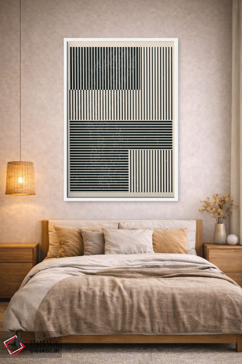 تابلو مینیمال اشکال هندسی سیاه و سفید IV اثر جی استنلی - D1W