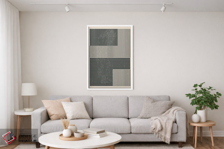 تابلو مینیمال اشکال هندسی سیاه و سفید IV اثر جی استنلی - D3W