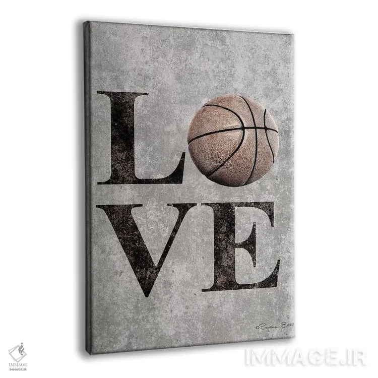 تابلو دکوراتیو عشق بسکتبال اثر سوزان بال - نمای پرسپکتیو محصول