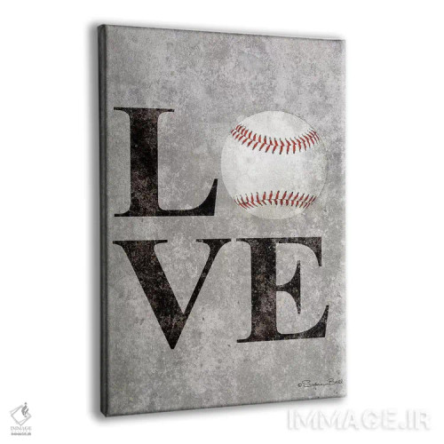 تابلو دکوراتیو عشق بیسبال اثر سوزان بال - نمای پرسپکتیو محصول