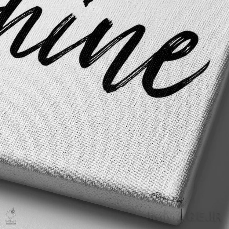 تابلو مینیمال بگذار روح تو بدرخشد اثر سوزان بال - نمای نزدیک بافت بوم