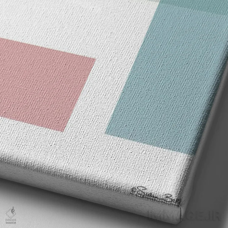 تابلو مینیمال بازی تغییر کرد اثر سوزان بال - نمای نزدیک بافت بوم