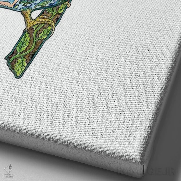 تابلو دکوراتیو مرغ ماهی خوار اثر سو کاکیا - نمای نزدیک بافت بوم