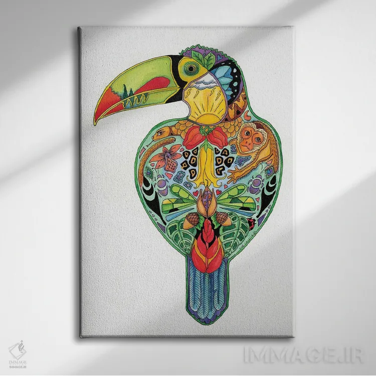تابلو دکوراتیو توکان اثر سو کاکیا - نمای روبهرو روی دیوار