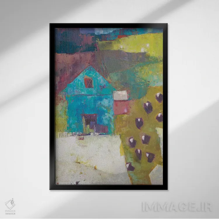 تابلو دکوراتیو انبار کلاورتون اثر سو یاخیمیک - نمای قابدار مشکی