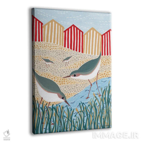 تابلو دکوراتیو پرندگان ساحلی اثر سیان سامرحیز - نمای پرسپکتیو محصول