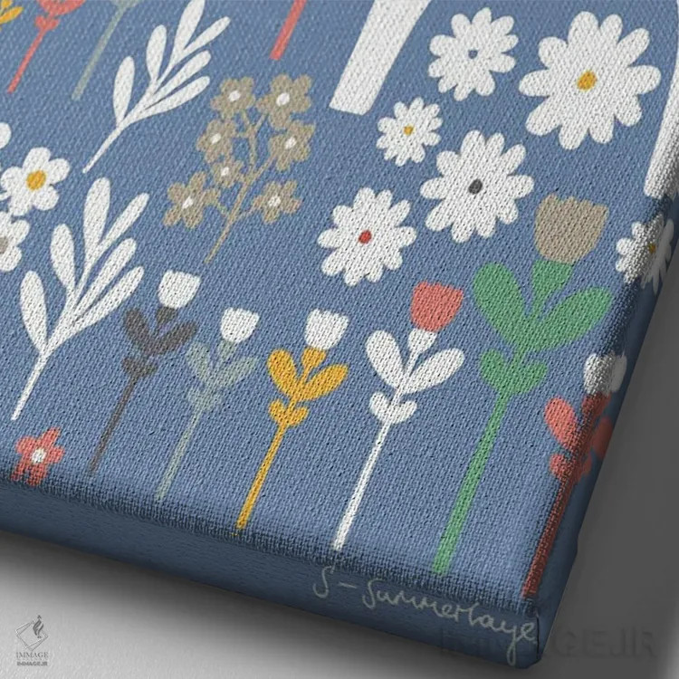 تابلو مینیمال اسب دالا اسکانباوراوی اثر سیان سامرحیز - نمای نزدیک بافت بوم