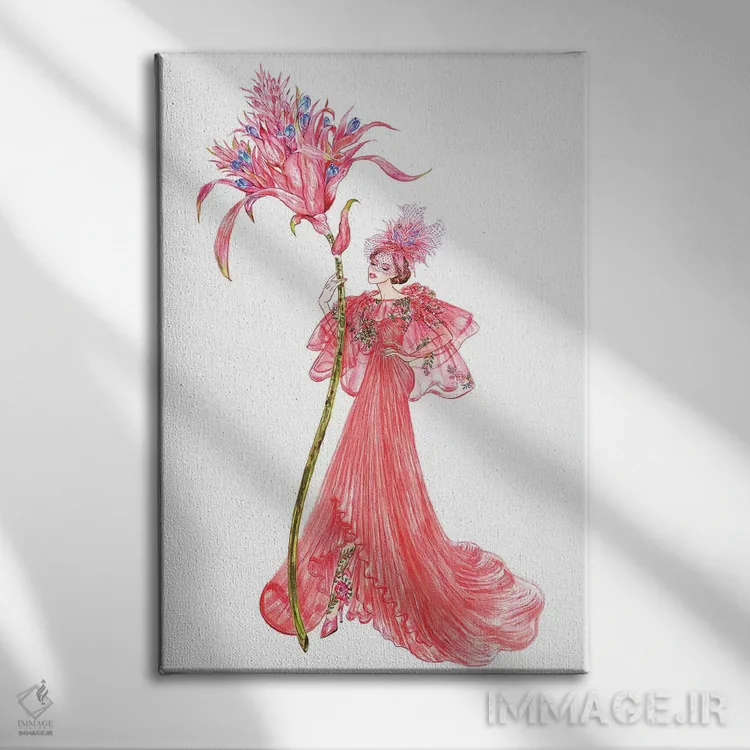 تابلو دکوراتیو Monique Lhuillier,آخمئا فاشیاتا، مونیک لوئیه اثر سانی گو - نمای روبهرو روی دیوار