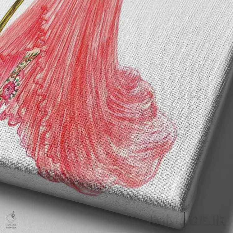 تابلو دکوراتیو Monique Lhuillier,آخمئا فاشیاتا، مونیک لوئیه اثر سانی گو - نمای نزدیک بافت بوم