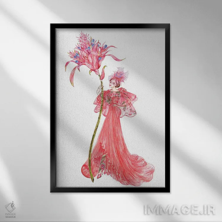 تابلو دکوراتیو Monique Lhuillier,آخمئا فاشیاتا، مونیک لوئیه اثر سانی گو - نمای قابدار مشکی