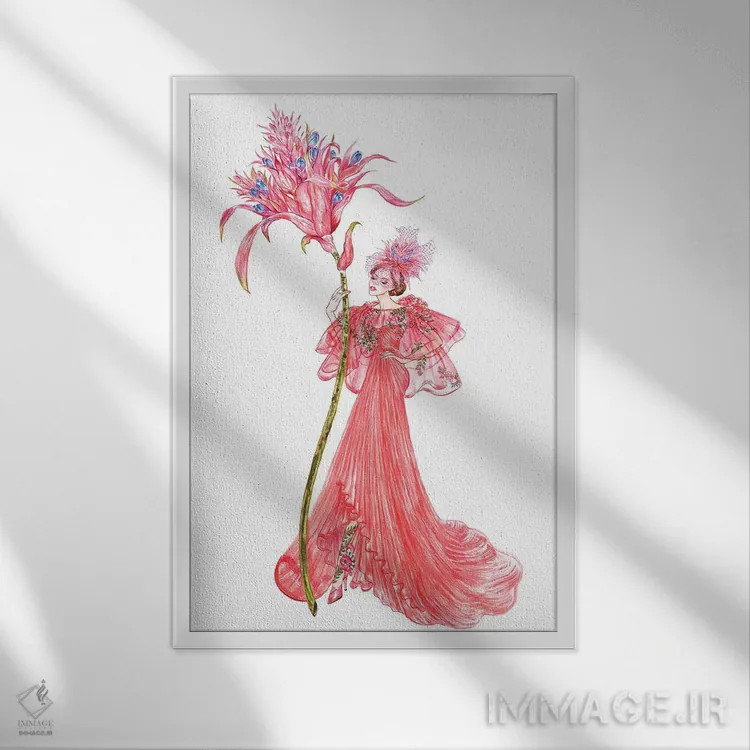 تابلو دکوراتیو Monique Lhuillier,آخمئا فاشیاتا، مونیک لوئیه اثر سانی گو - نمای قابدار سفید