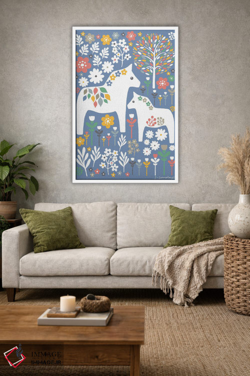 تابلو مینیمال اسب دالا اسکانباوراوی اثر سیان سامرحیز - D1W