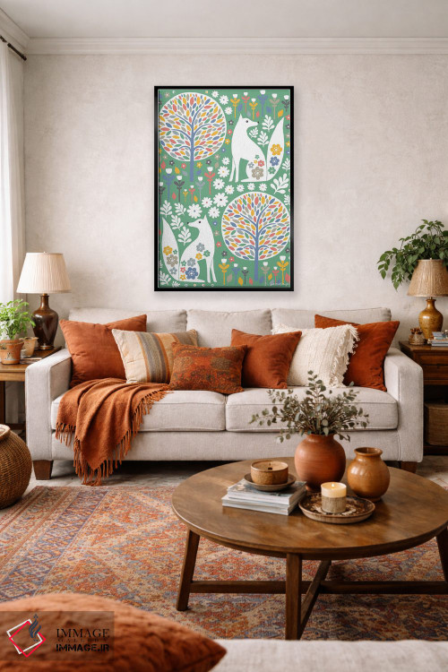 تابلو مینیمال روباه های اسکانباوراوی اثر سیان سامرحیز - D2B