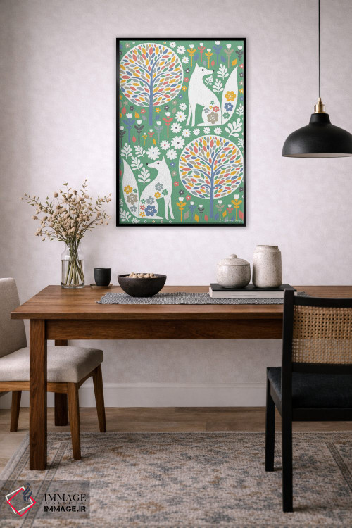 تابلو مینیمال روباه های اسکانباوراوی اثر سیان سامرحیز - D3B