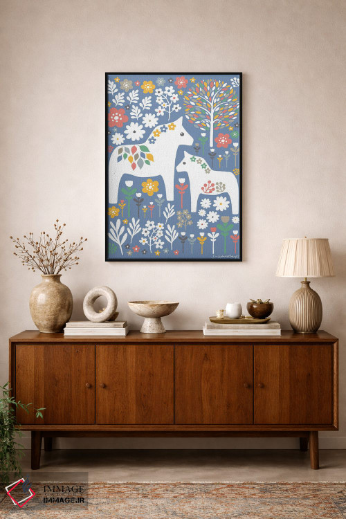 تابلو مینیمال اسب دالا اسکانباوراوی اثر سیان سامرحیز - D2B