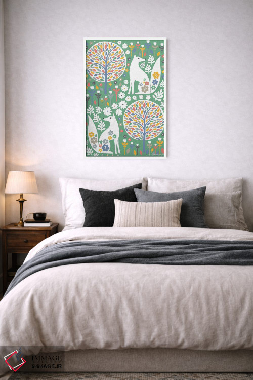 تابلو مینیمال روباه های اسکانباوراوی اثر سیان سامرحیز - D5W