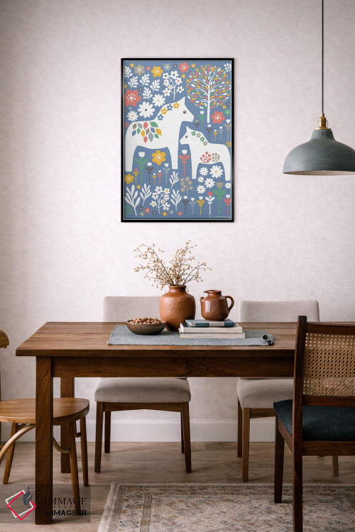 تابلو مینیمال اسب دالا اسکانباوراوی اثر سیان سامرحیز - D5B