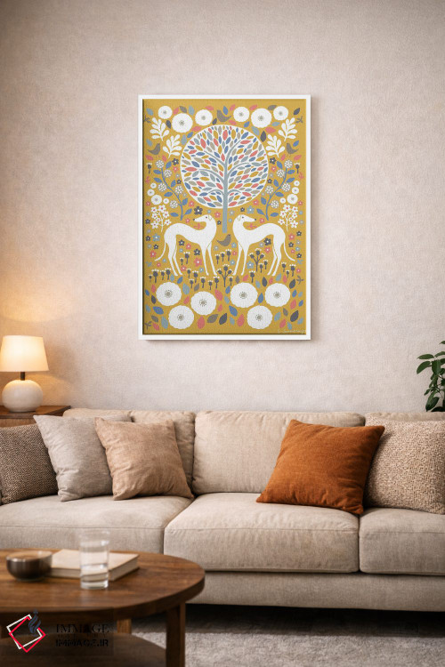 تابلو مینیمال سگ های تازی اسکانباوراوی اثر سیان سامرحیز - D2W