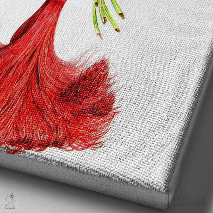 تابلو دکوراتیو دختر گل ها III اثر سانی گو - نمای نزدیک بافت بوم