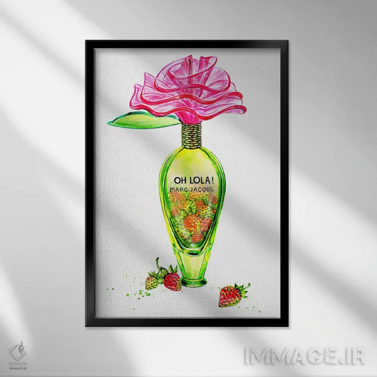 تابلو دکوراتیو او لولا اثر سانی گو - نمای قابدار مشکی