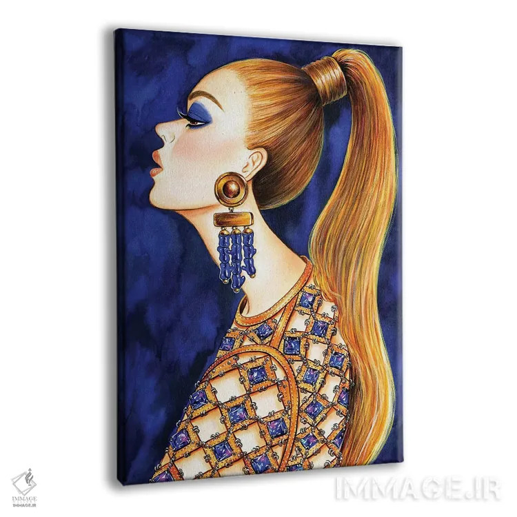 تابلو دکوراتیو دم اسبی قدرتی اثر سانی گو - نمای پرسپکتیو محصول