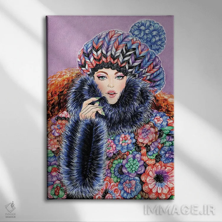تابلو دکوراتیو گرم بمان اثر سانی گو - نمای روبهرو روی دیوار