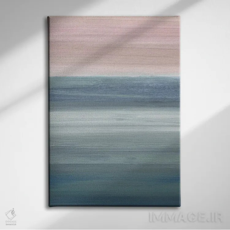 تابلو مینیمال وسعت ساحل I اثر سوزان جیـل - نمای روبهرو روی دیوار