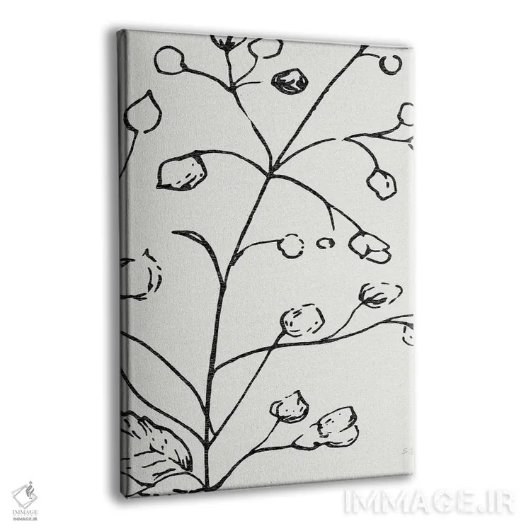 تابلو مینیمال طرح گیاهی یک اثر سوزان جیـل - نمای پرسپکتیو محصول