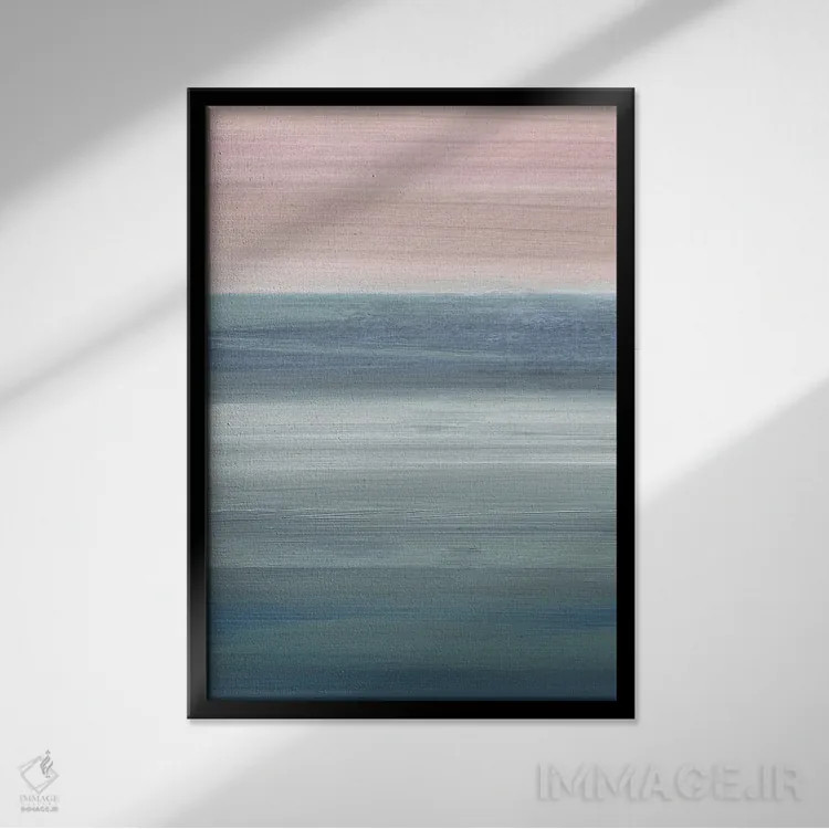 تابلو مینیمال وسعت ساحل I اثر سوزان جیـل - نمای قابدار مشکی