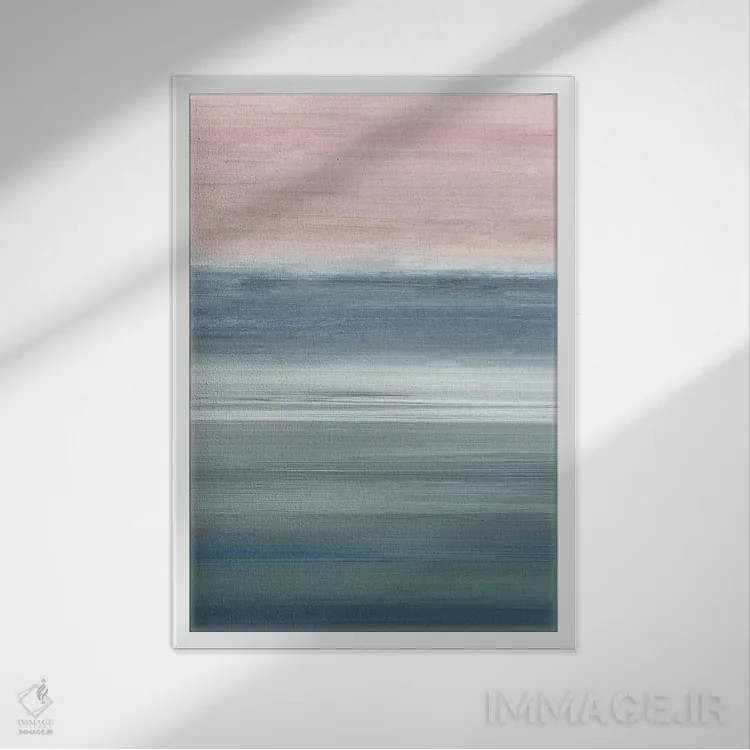 تابلو مینیمال وسعت ساحل II اثر سوزان جیـل - نمای قابدار سفید