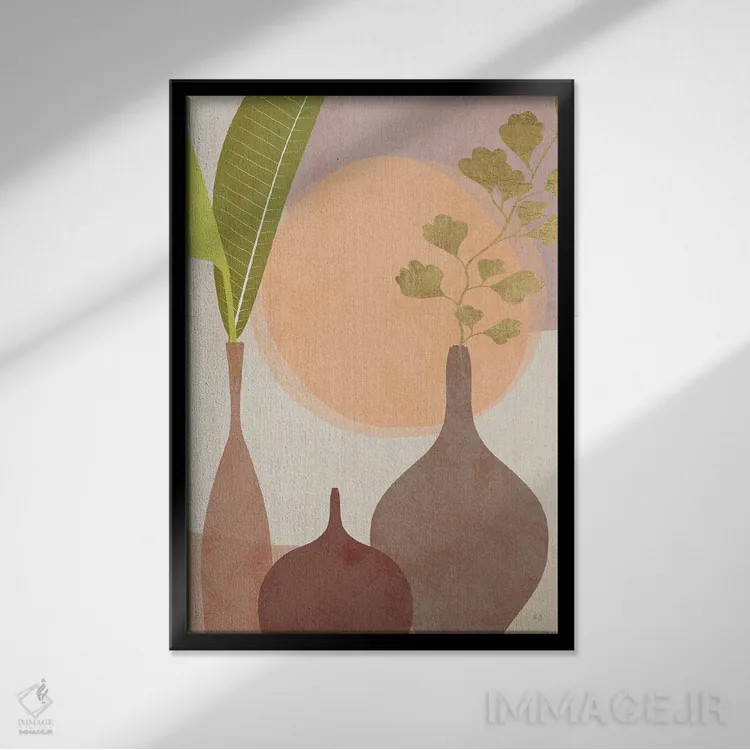 تابلو مدرن رودس I اثر سوزان جیـل - نمای قابدار مشکی