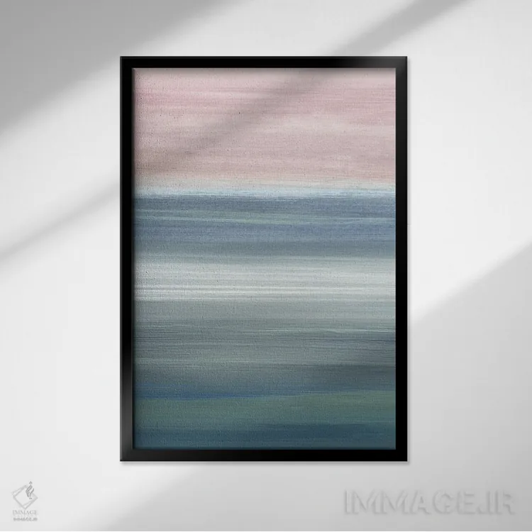 تابلو مینیمال وسعت ساحل III اثر سوزان جیـل - نمای قابدار مشکی