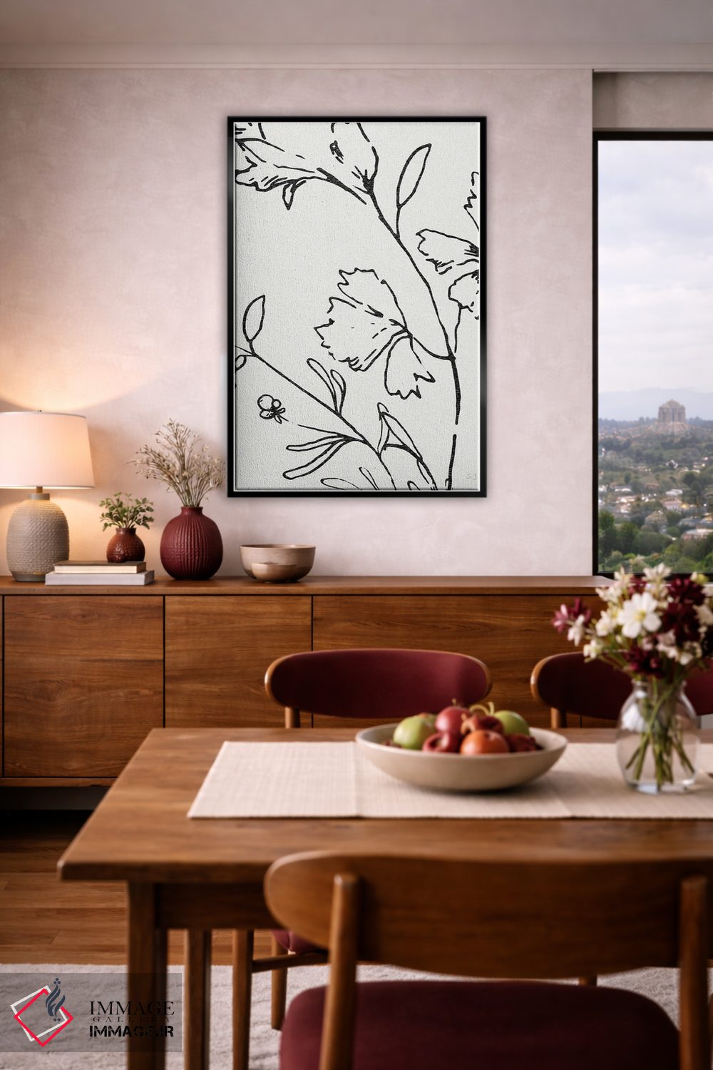 تابلو مینیمال طرح گیاهی دو اثر سوزان جیـل - D4B