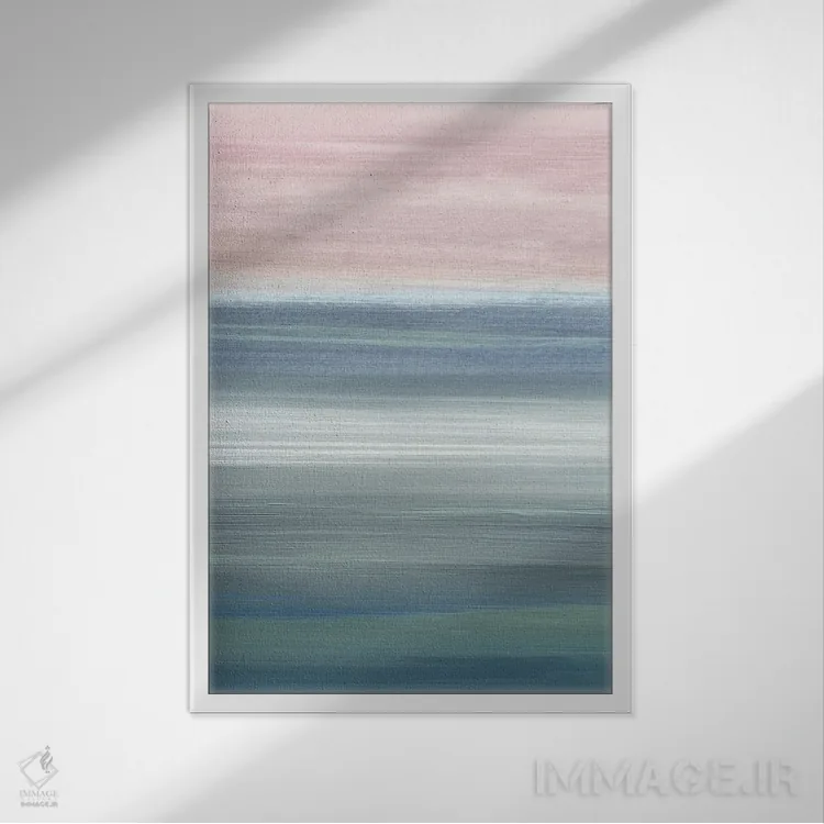 تابلو مینیمال وسعت ساحل III اثر سوزان جیـل - نمای قابدار سفید