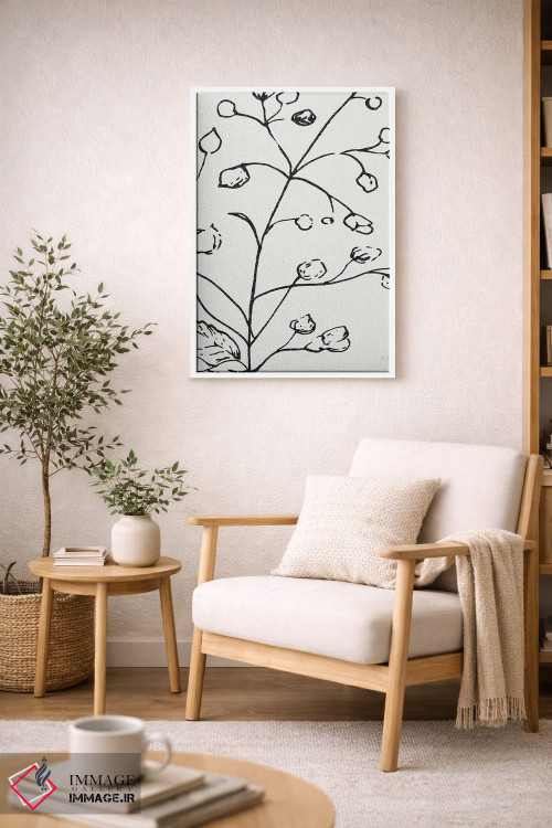 تابلو مینیمال طرح گیاهی یک اثر سوزان جیـل - D5W
