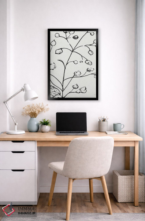تابلو مینیمال طرح گیاهی یک اثر سوزان جیـل - D6B