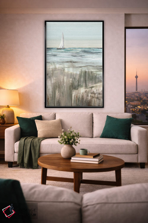 تابلو مینیمال حرکت در گرگ ومیش یک اثر سوزان جیـل - D2B