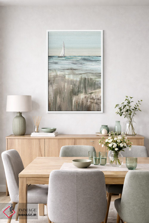 تابلو مینیمال حرکت در گرگ ومیش یک اثر سوزان جیـل - D5W