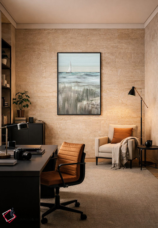 تابلو مینیمال حرکت در گرگ ومیش یک اثر سوزان جیـل - D6B