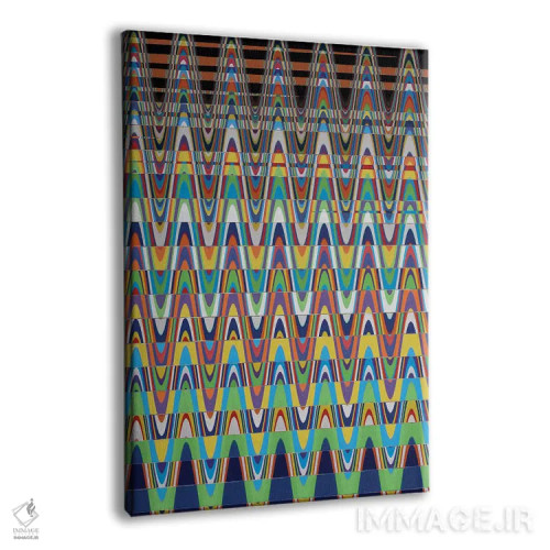 تابلو انتزاعی فرش عمودی X اثر سوزان ویزواری - نمای پرسپکتیو محصول