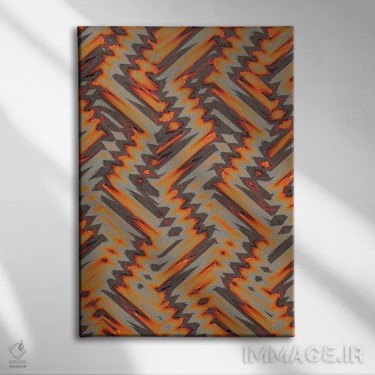 تابلو انتزاعی غروب در مین III اثر سوزان ویزواری - نمای روبهرو روی دیوار