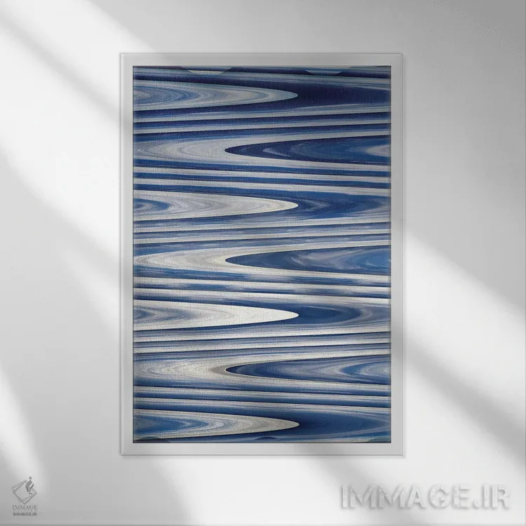 تابلو انتزاعی ابرها III اثر سوزان ویزواری - نمای قابدار سفید